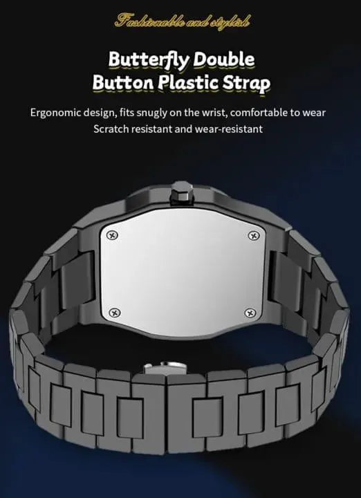 Men's carbon fibre black Arabic Aura